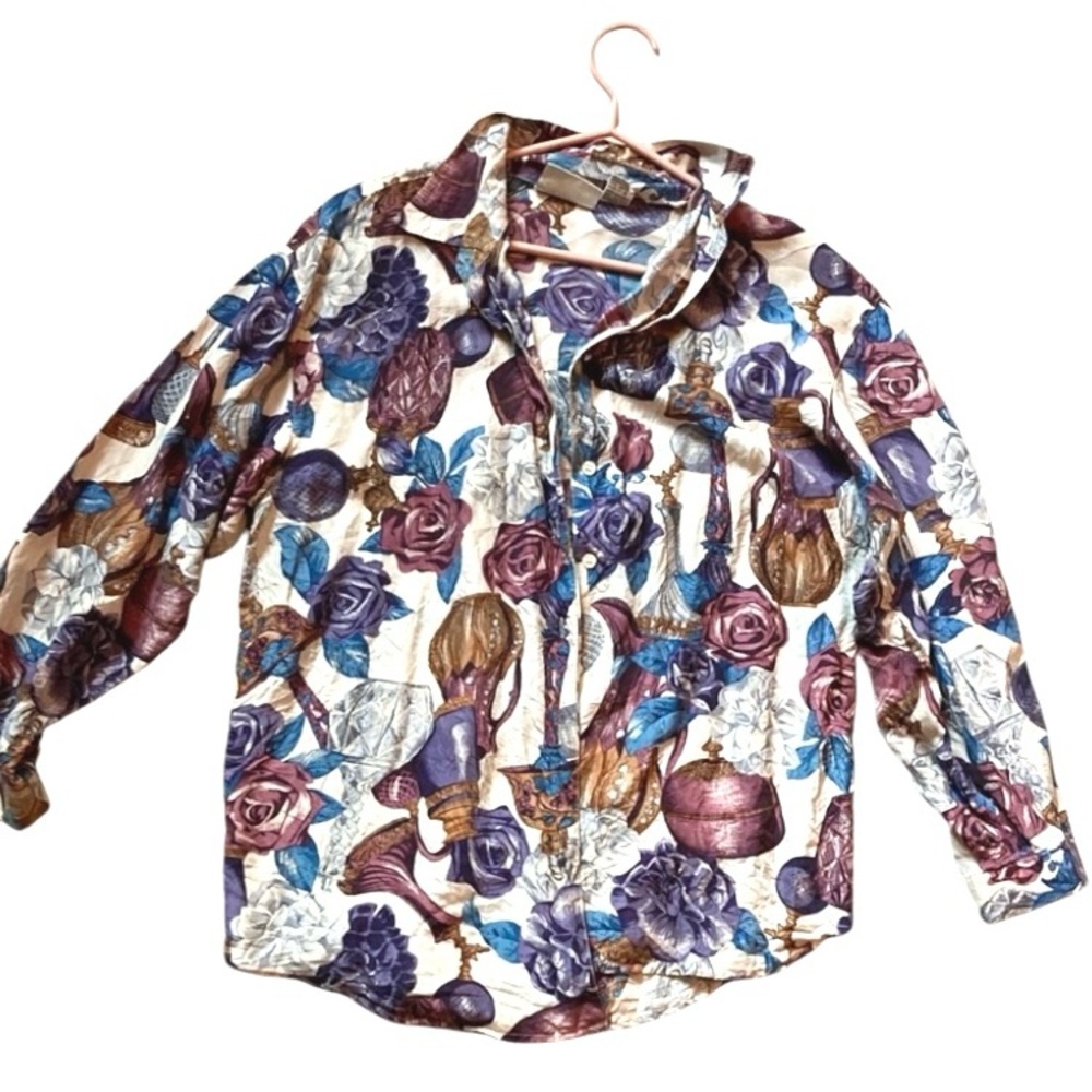 Vintage Floral Button-Up Shirt